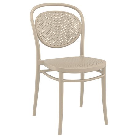 COMPAMIA 17.3 in. Marcel Resin Outdoor Chair, Taupe ISP257-DVR